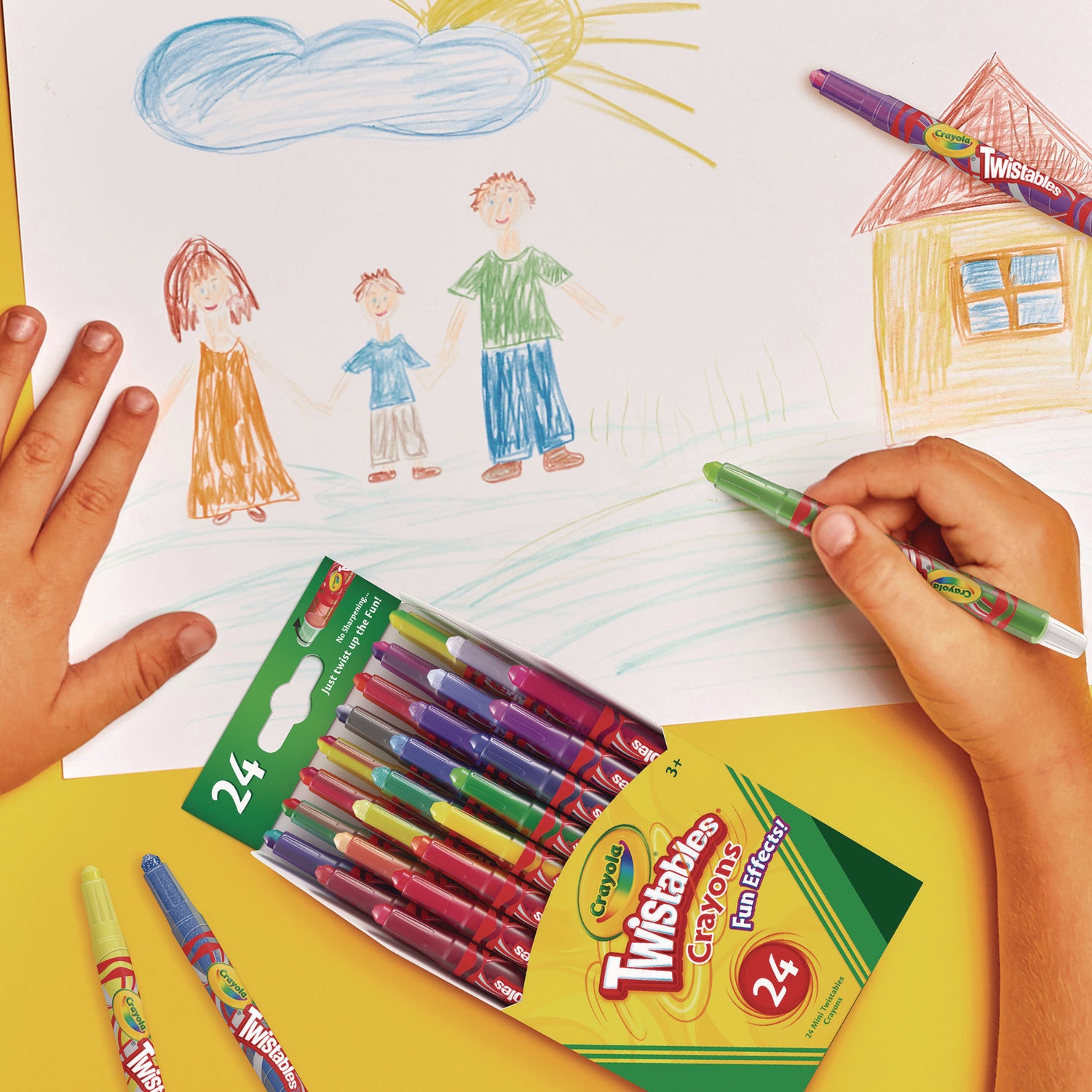 Twistables Mini Crayons, Assorted, 24/Pack