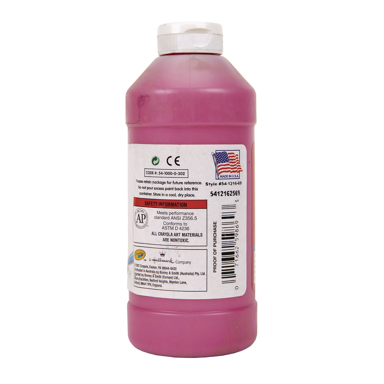 Premier Tempera Paint, Magenta, 16 oz Bottle