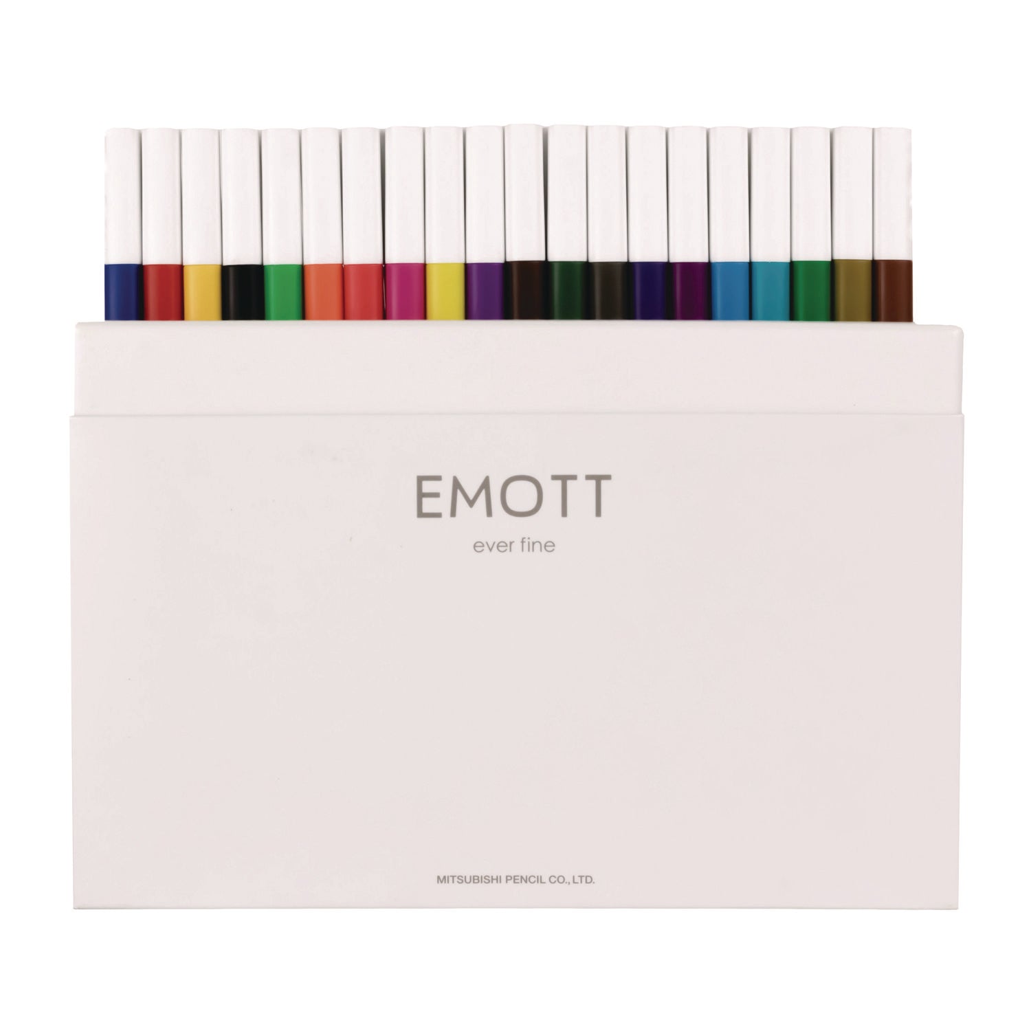 EMOTT ever fine Porous Point Pen, Stick, Fine 0.4 mm, Assorted Ink Colors, White Barrel, 40/Pack