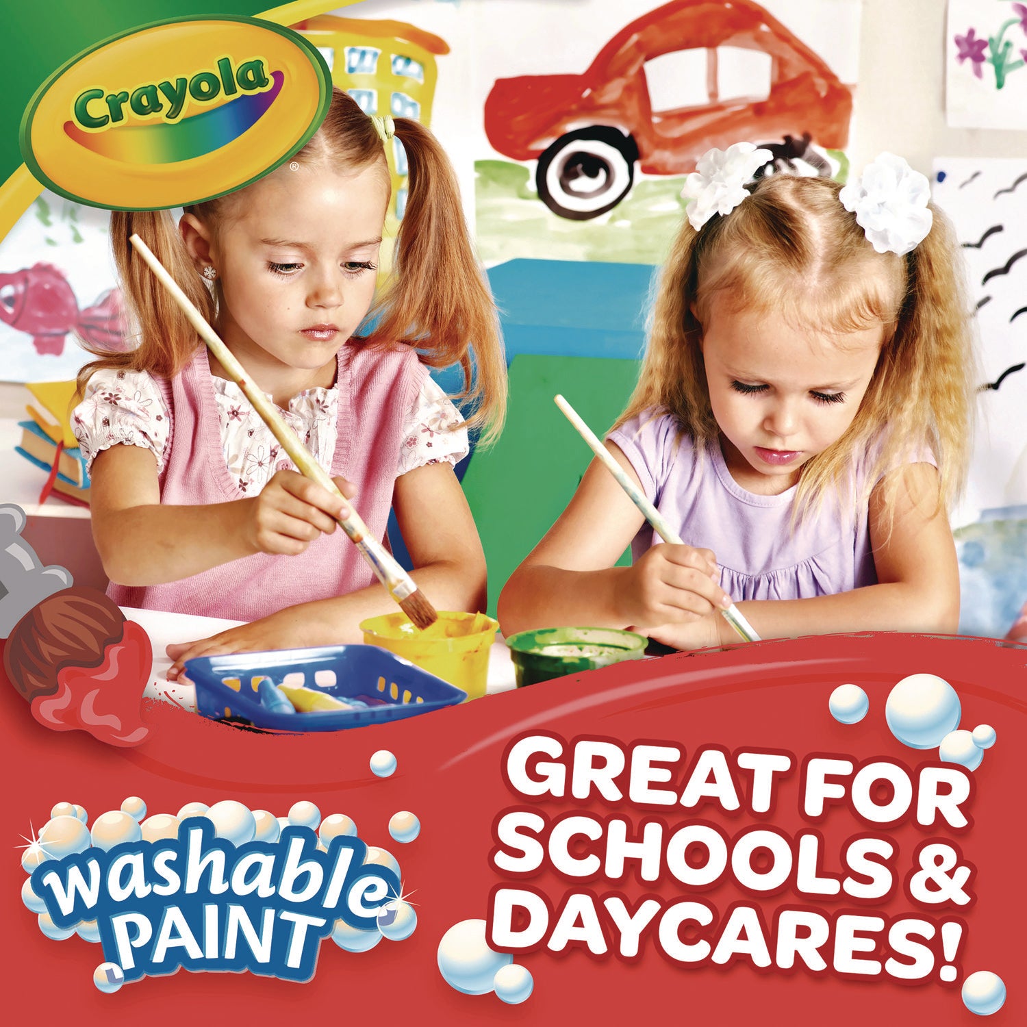 Washable Paint, Blue, 16 oz Bottle