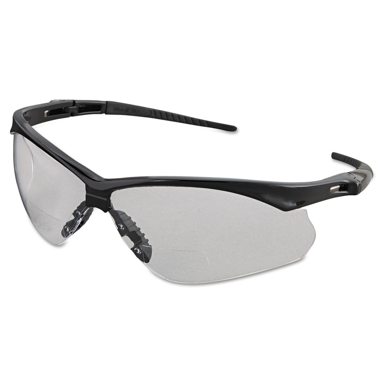 v60-nemesis-rx-reader-safety-glasses-black-frame-clear-lens-+25-diopter-strength_kcc28627 - 1