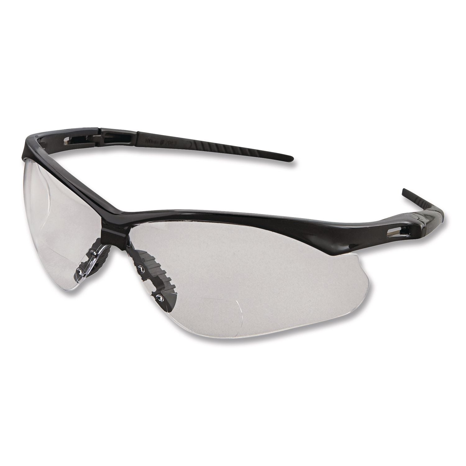 V60 Nemesis Rx Reader Safety Glasses, Black Frame, Clear Lens, +2.0 Diopter Strength