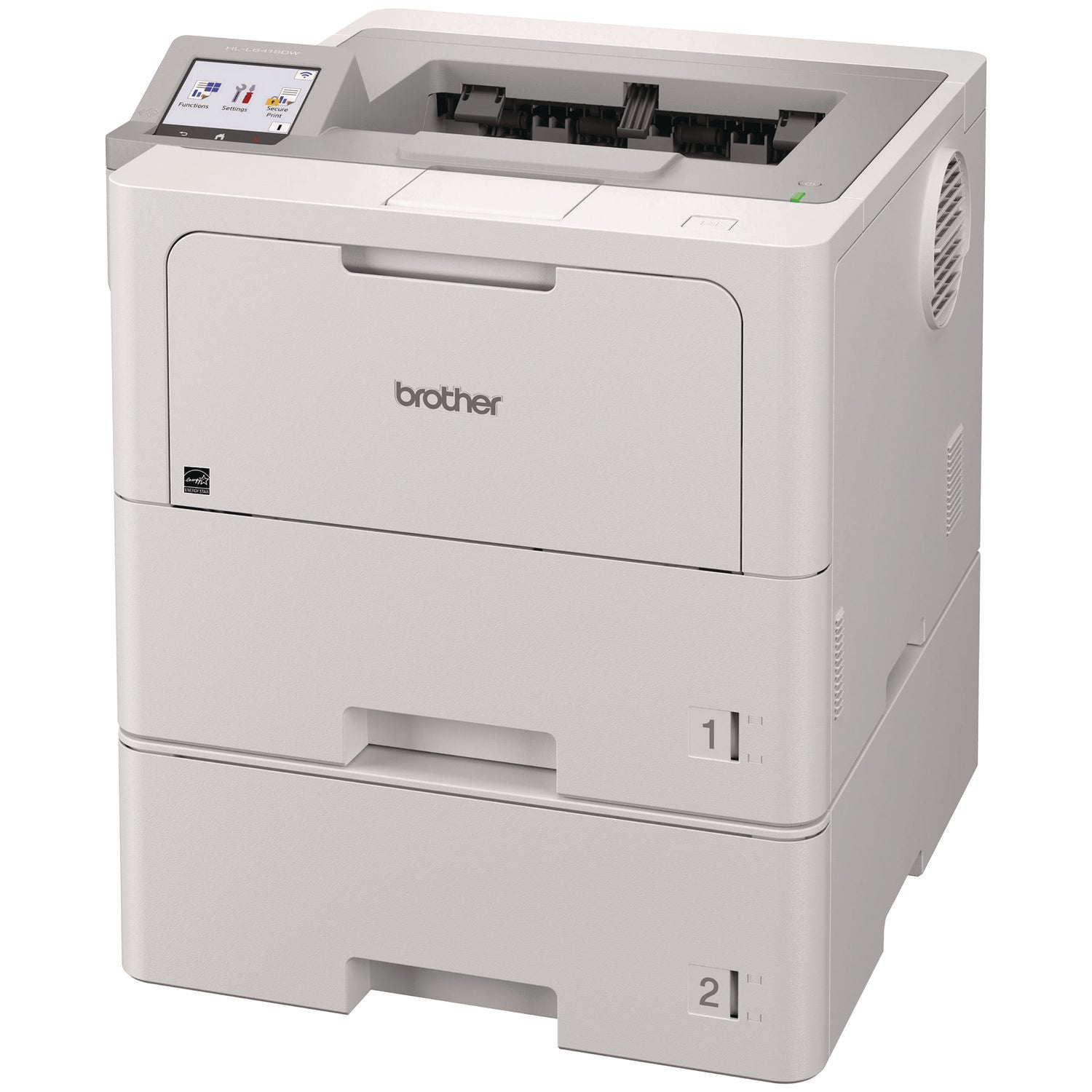 Brother HL HL-L6415DWT Desktop Wireless Laser Printer - Monochrome - 52 ppm Mono - 1200 x 1200 dpi Print - Automatic Duplex Print - 1140 Sheets Input - Ethernet - Wireless LAN - Wi-Fi Direct - 160000 Pages Duty Cycle - Plain Paper Print - Gigabit Eth - 1