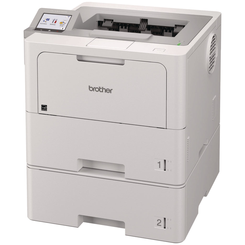 Brother HL HL-L6415DWT Desktop Wireless Laser Printer - Monochrome - 52 ppm Mono - 1200 x 1200 dpi Print - Automatic Duplex Print - 1140 Sheets Input - Ethernet - Wireless LAN - Wi-Fi Direct - 160000 Pages Duty Cycle - Plain Paper Print - Gigabit Eth
