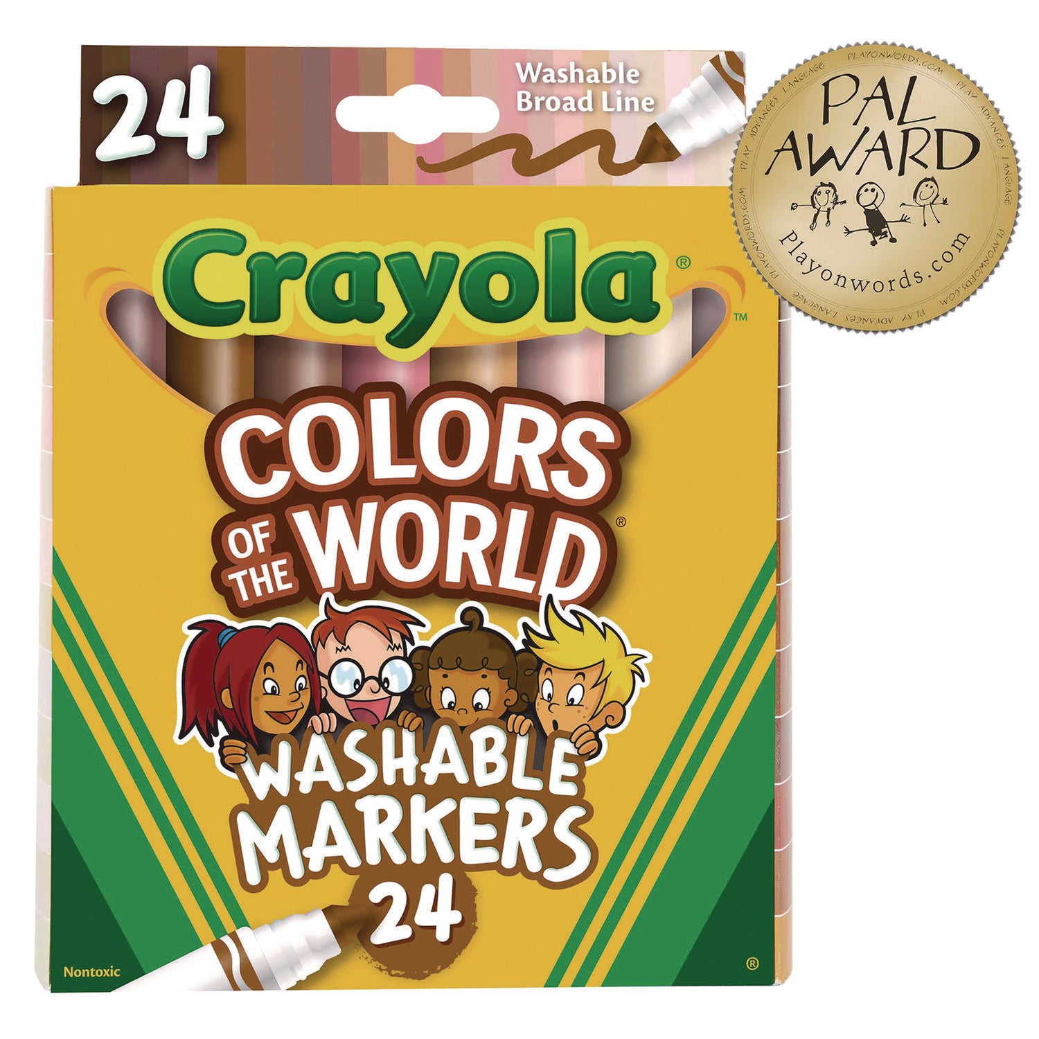 colors-of-the-world-permanent-markers-broad-bullet-tip-assorted-colors-24-pack_cyo587802 - 2