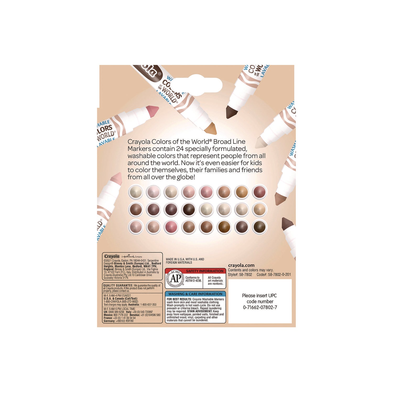 colors-of-the-world-permanent-markers-broad-bullet-tip-assorted-colors-24-pack_cyo587802 - 3