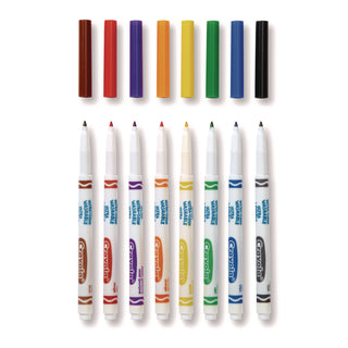 Ultra-Clean Washable Markers, Fine Bullet Tip, Assorted Colors, 8/Pack