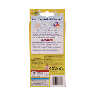Ultra-Clean Washable Markers, Fine Bullet Tip, Assorted Colors, 8/Pack