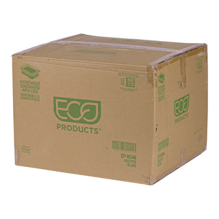 Renewable and Compostable Rectangular Deli Containers, 48 oz, 8 x 6 x 2, Clear, Plastic, 50/Pack, 4 Packs/Carton