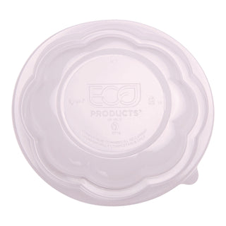 Renewable and Compostable Lids for 24, 32 and 48 oz Salad Bowls, Clear, Plastic, 300/Carton