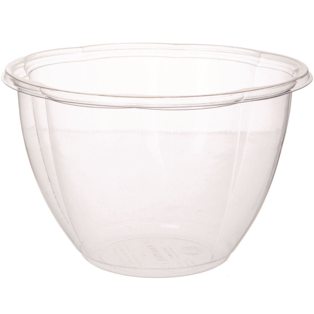 Salad Bowls, 48 oz, 6.69" Diameter x 4.38"h, Clear, Plastic, 300/Carton