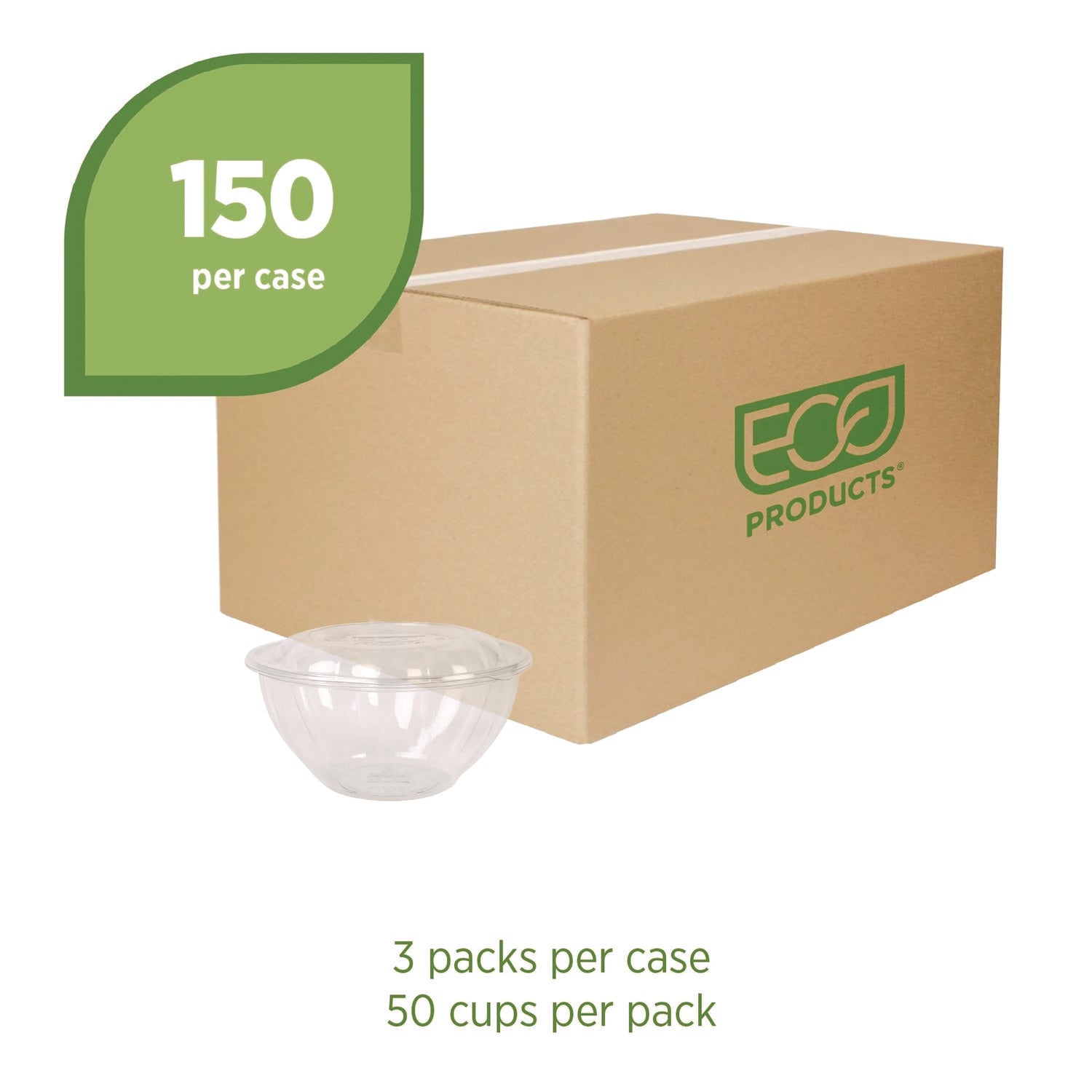 renewable-and-compostable-salad-bowls-with-lids-32-oz-clear-plastic-50-pack-3-packs-carton_ecoepsb32 - 2