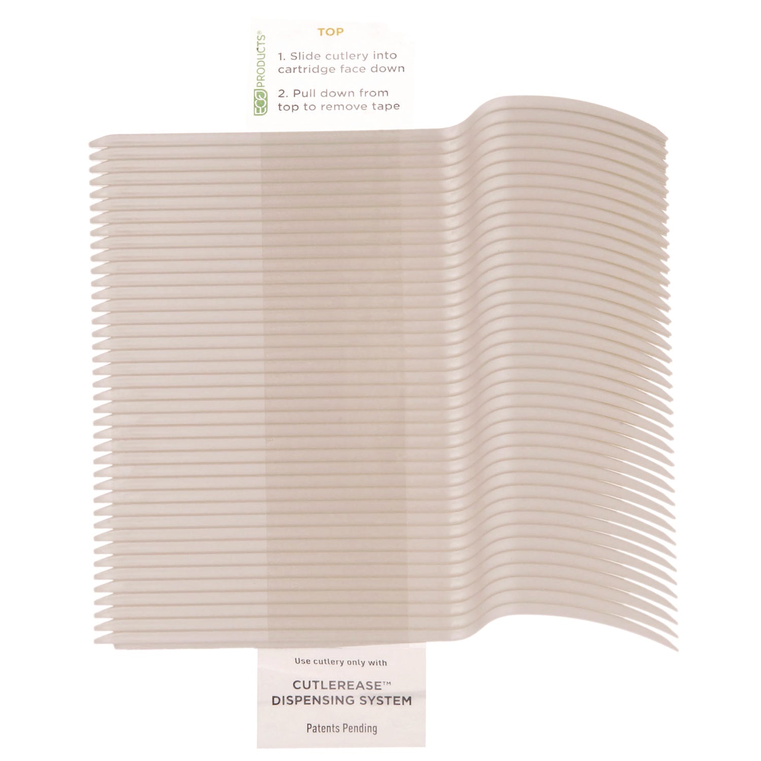 Cutlery for Cutlerease Dispensing System, Fork, 6", White, 960/Carton