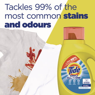 Simply Clean and Fresh Laundry Detergent, Refreshing Breeze, 64 Loads, 84 oz Bottle, 4/Carton