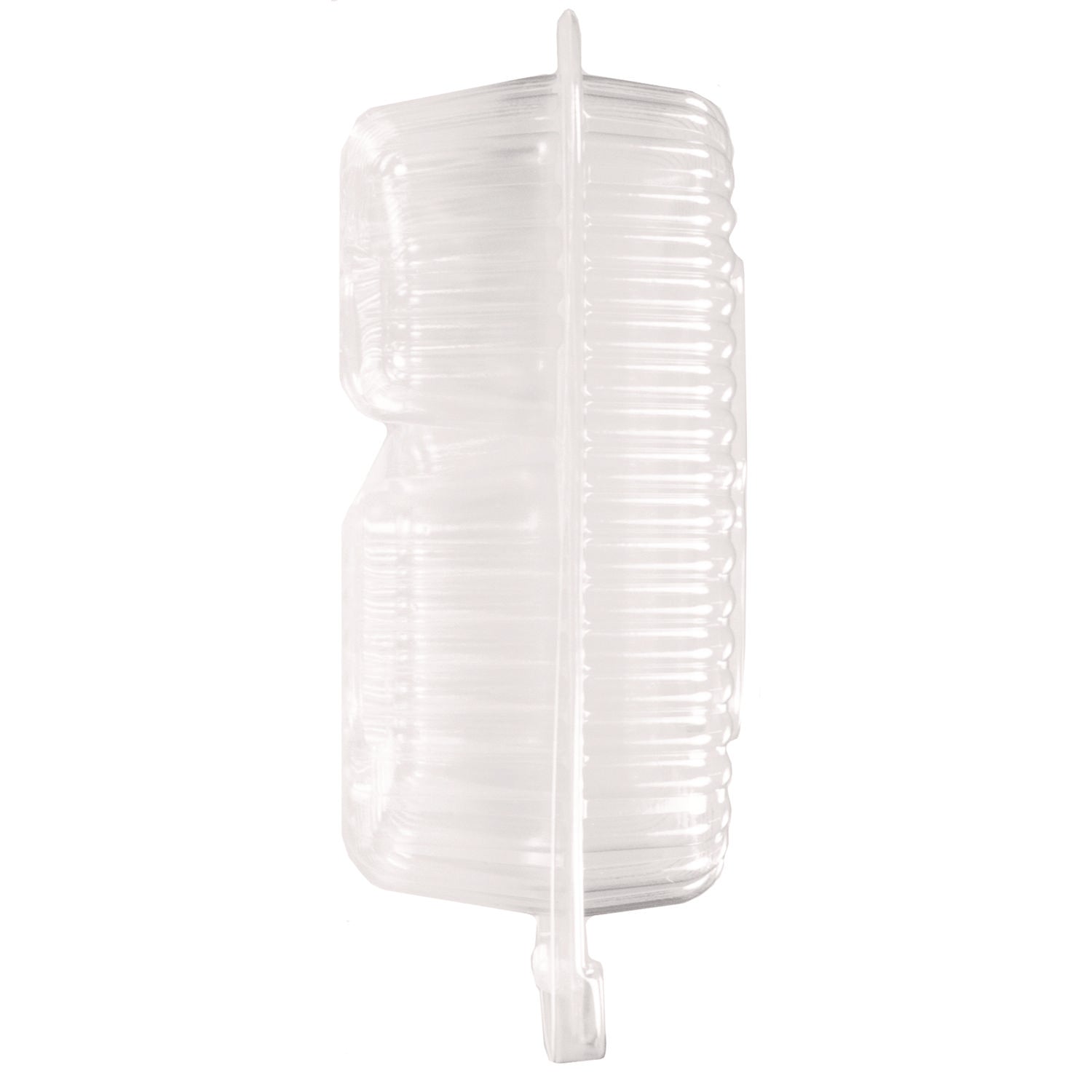 Handi-Lock Three-Compartment Food Container, 8 x 3 x 8.87, Clear, Plastic, 250/Carton