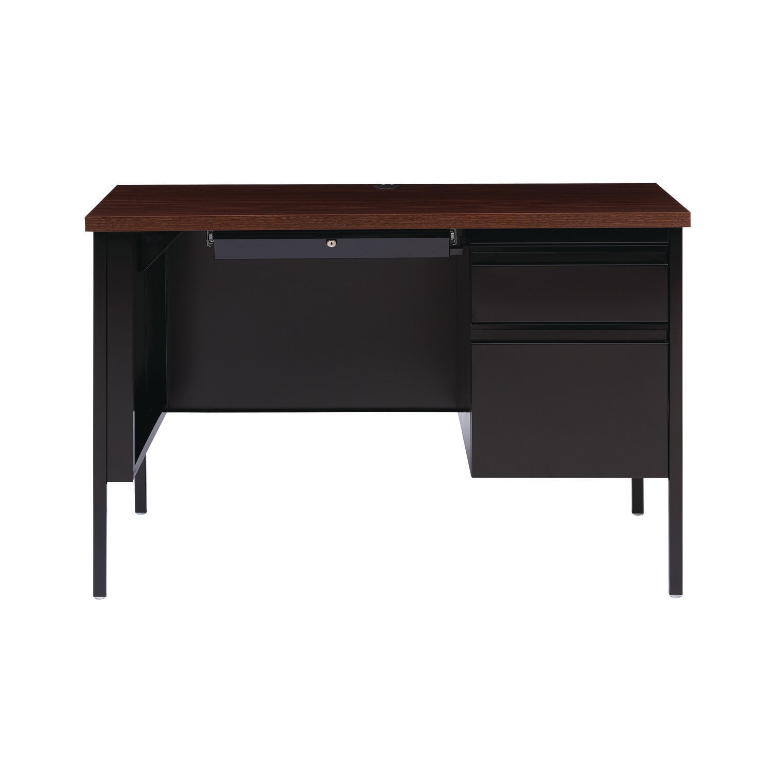 single-pedestal-steel-desk-455-x-24-x-295-mocha-black-black-legs_alehsd4524bm - 1