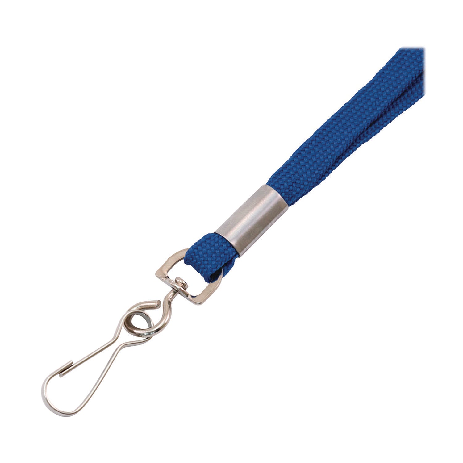 Advantus Metal Clasp Lanyard - 100 / Box - 36" Length - Blue - Woven, Metal - 2