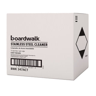Stainless Steel Cleaner and Polish, Lemon, 18 oz Aerosol Spray, 12/Carton