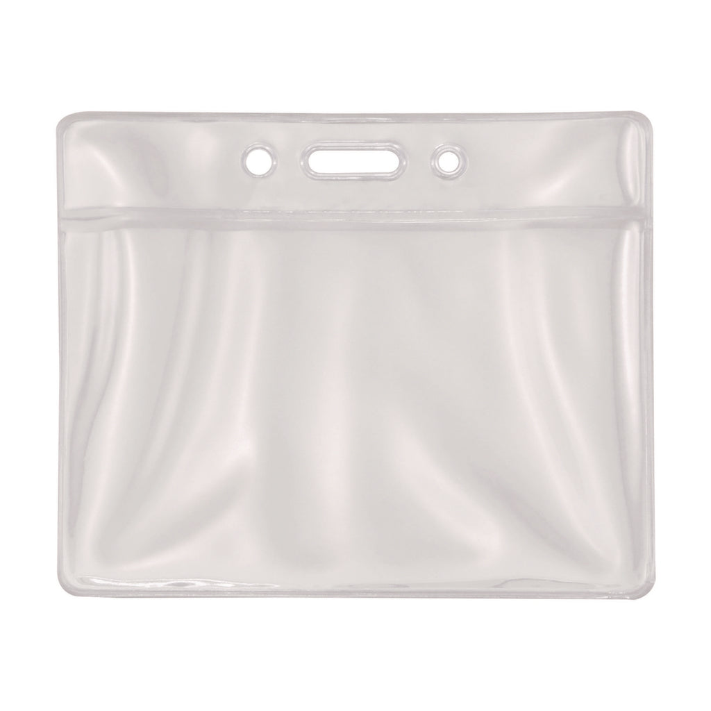 Advantus Vinyl ID Badge Holders - Support 3.50" x 2.50" Media - Horizontal - Vinyl - 50 / Pack - Clear - Durable