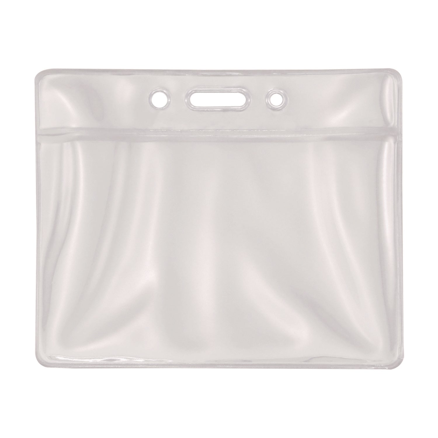 Advantus Vinyl ID Badge Holders - Support 3.50" x 2.50" Media - Horizontal - Vinyl - 50 / Pack - Clear - Durable