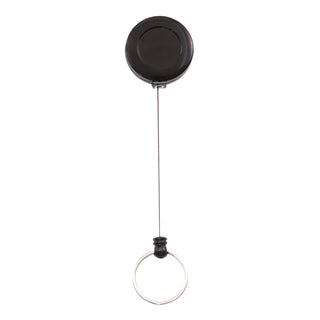 Advantus Clip-on Ring Retractable ID Reel - 12 / Box - Black - Sturdy