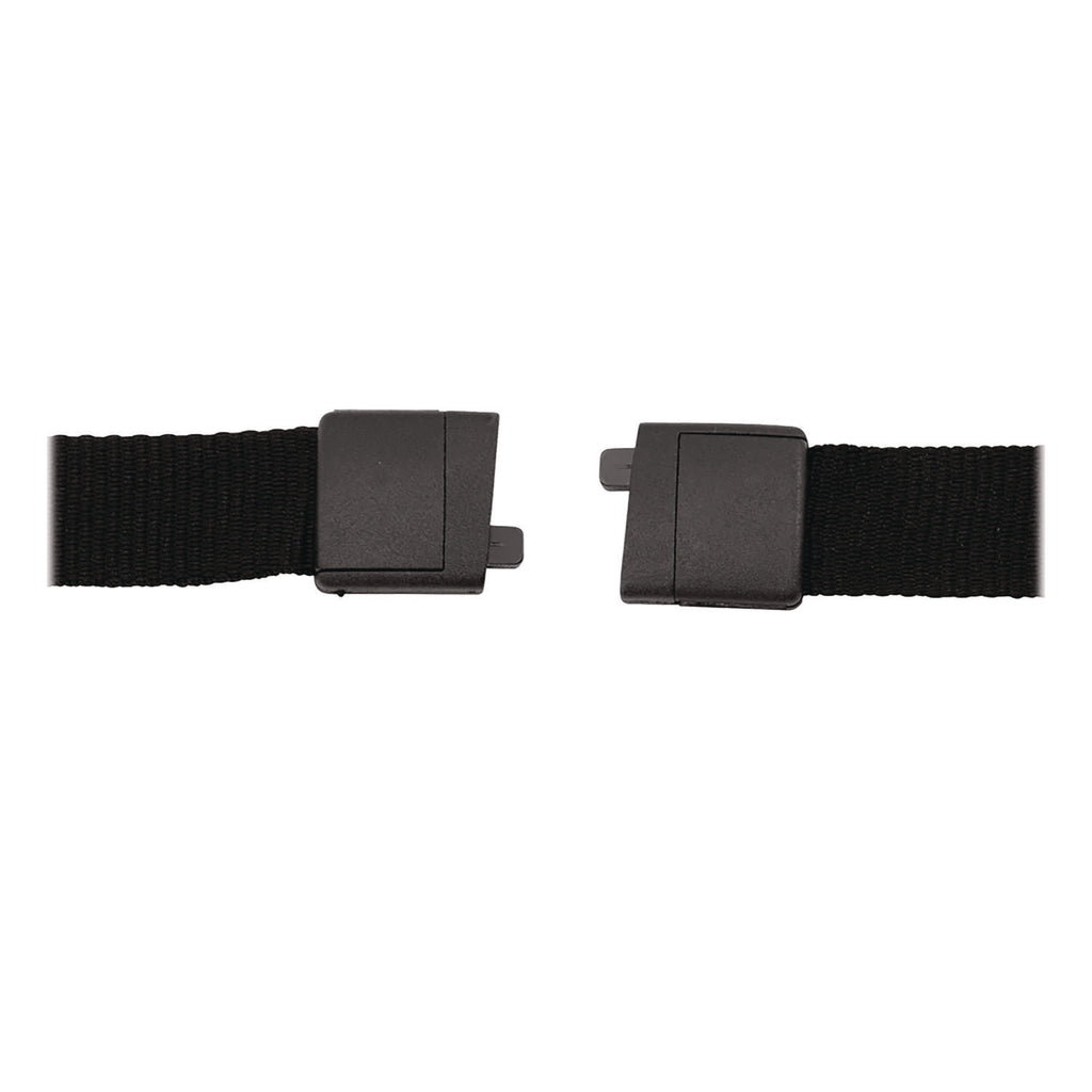 Advantus Plastic Hook Flat Breakaway Lanyard - 12 / Pack - 36" Length - Black - Plastic