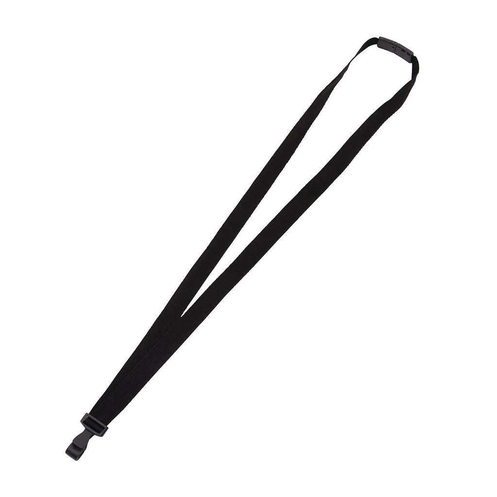Advantus Plastic Hook Flat Breakaway Lanyard - 12 / Pack - 36" Length - Black - Plastic