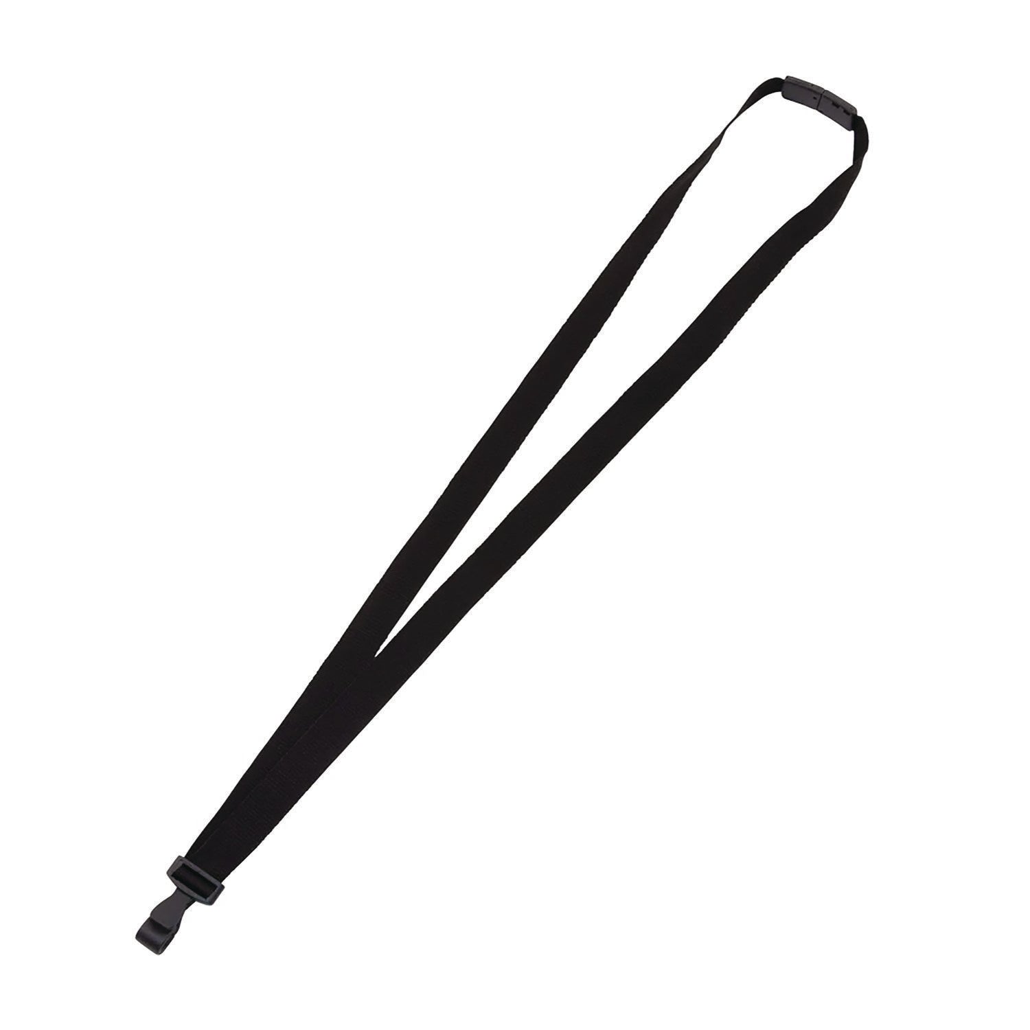 Advantus Plastic Hook Flat Breakaway Lanyard - 12 / Pack - 36" Length - Black - Plastic