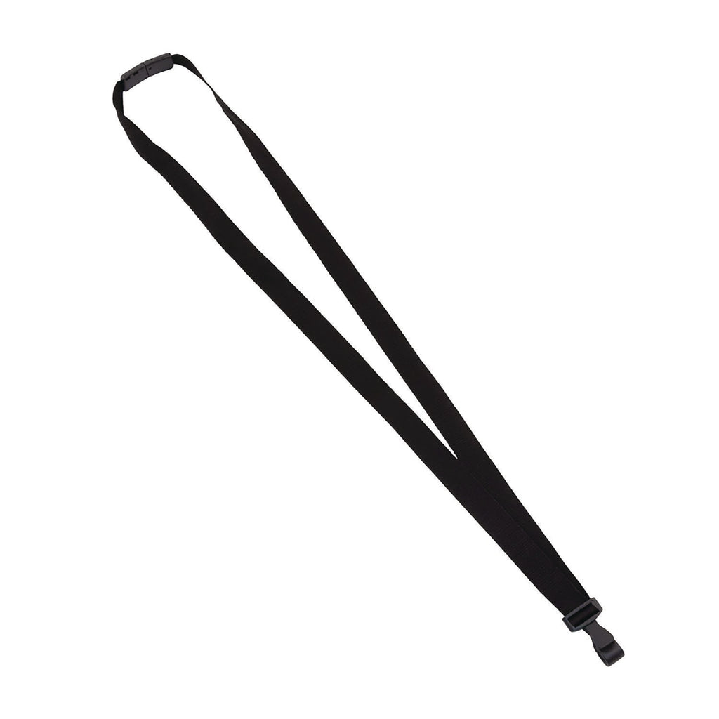 Advantus Plastic Hook Flat Breakaway Lanyard - 12 / Pack - 36" Length - Black - Plastic