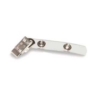 Advantus ID Badge Clip Adapters - Metal, Vinyl - 25 / Pack - Silver