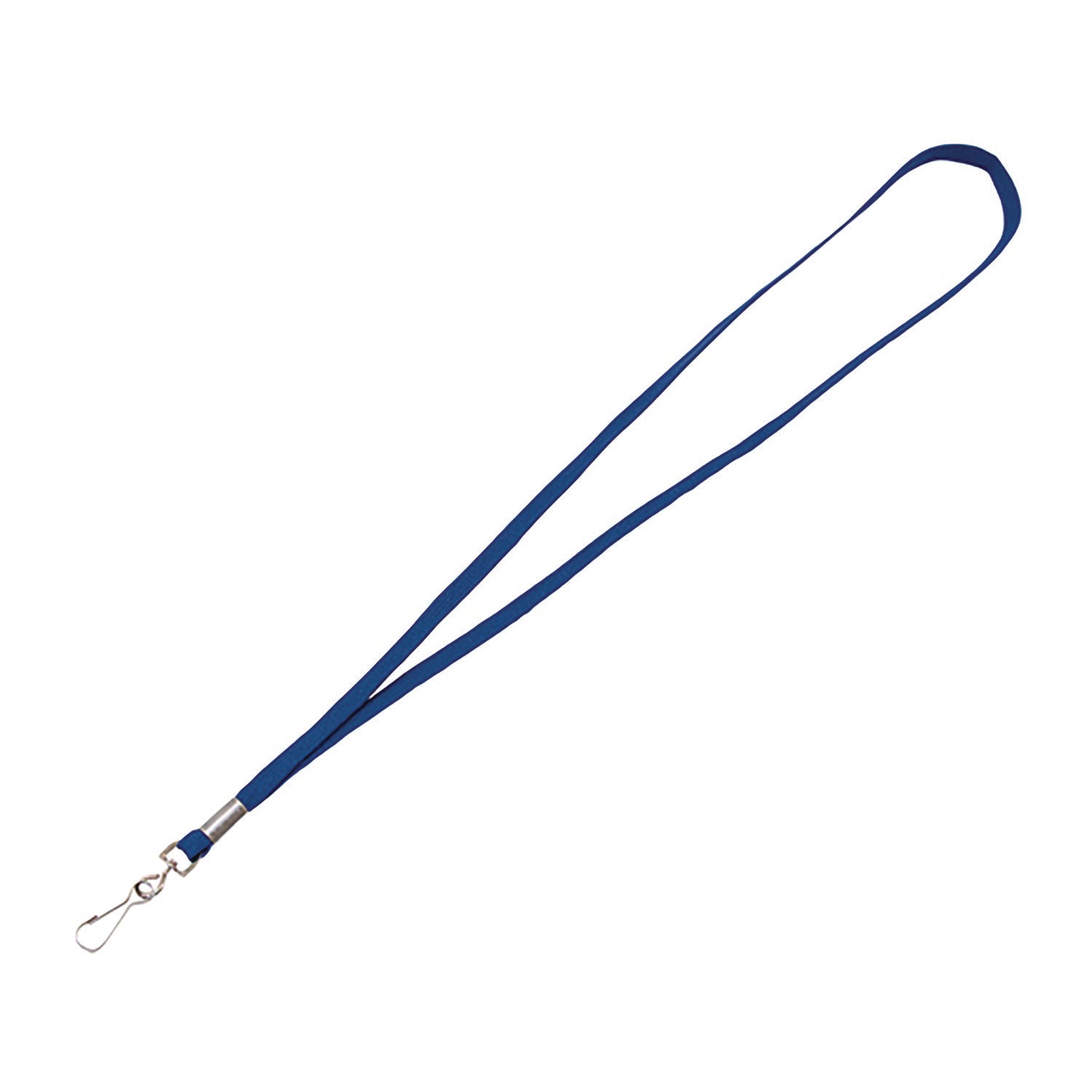Advantus Metal Clasp Lanyard - 100 / Box - 36" Length - Blue - Woven, Metal