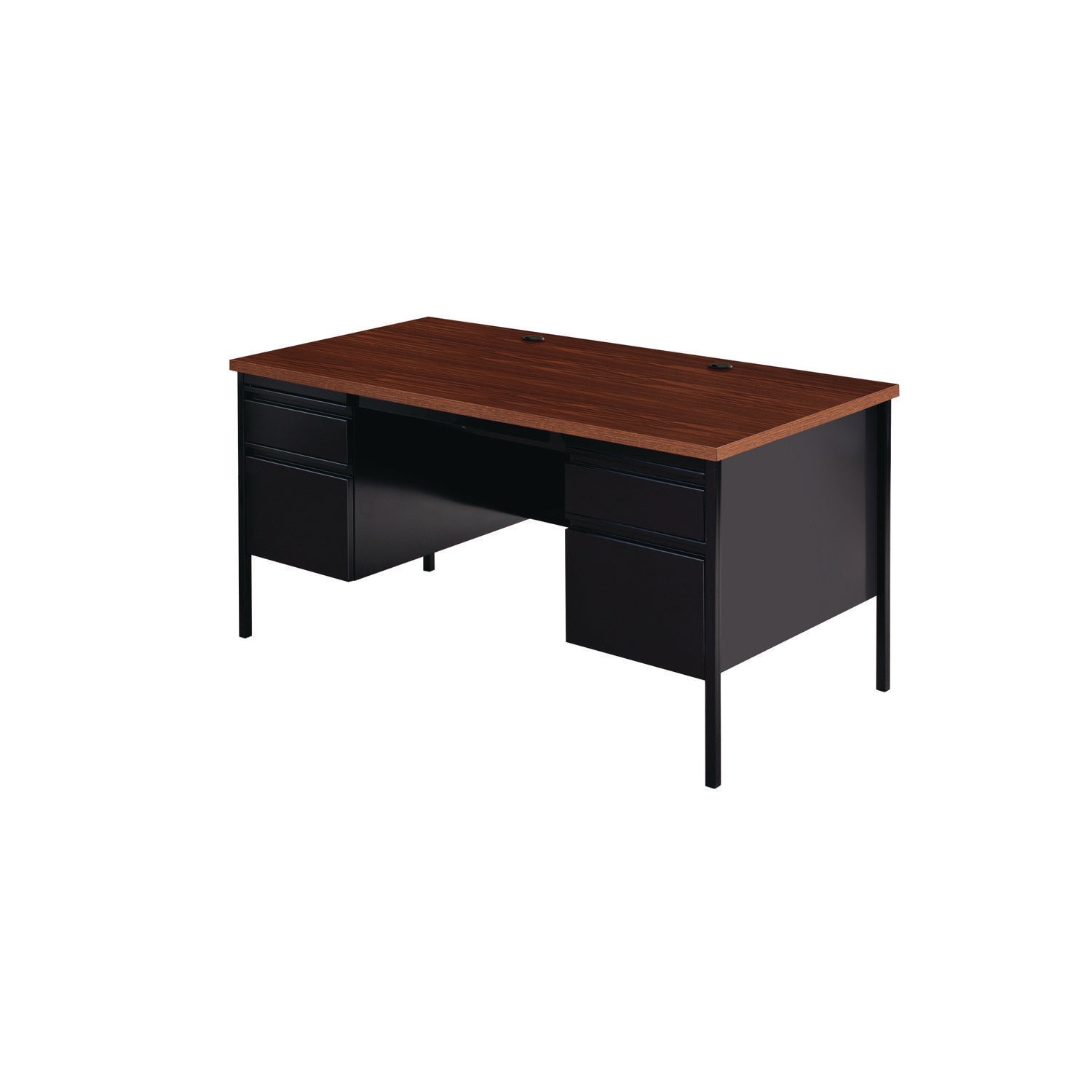 double-pedestal-steel-desk-60-x-30-x-295-mocha-black-black-legs_alehsd6030bm - 2