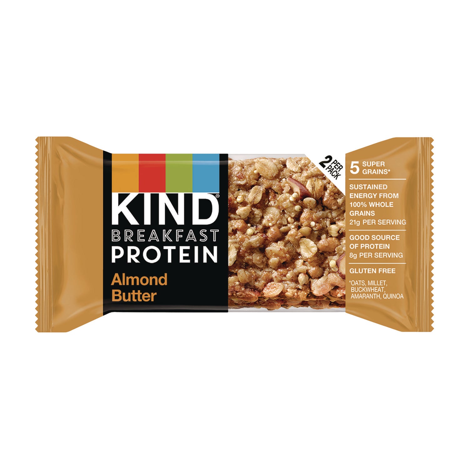 KIND Breakfast Protein Bars - Gluten-free, Dairy-free, Peanut-free, Low Sodium - Almond Butter - 1.76 oz - 6 / Box