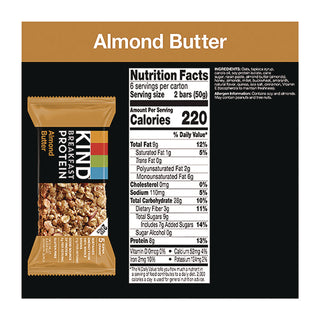 KIND Breakfast Protein Bars - Gluten-free, Dairy-free, Peanut-free, Low Sodium - Almond Butter - 1.76 oz - 6 / Box