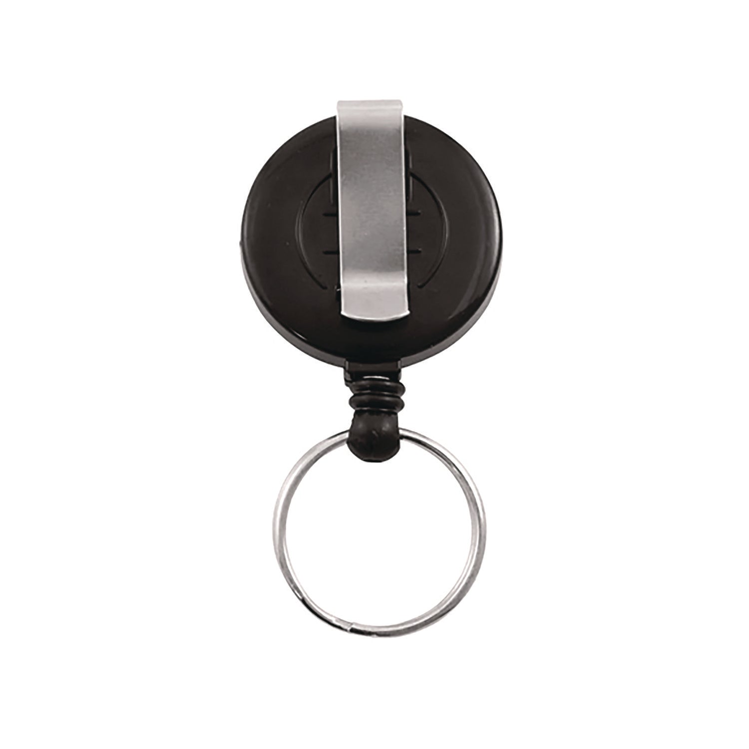 Advantus Clip-on Ring Retractable ID Reel - 12 / Box - Black - Sturdy - 2