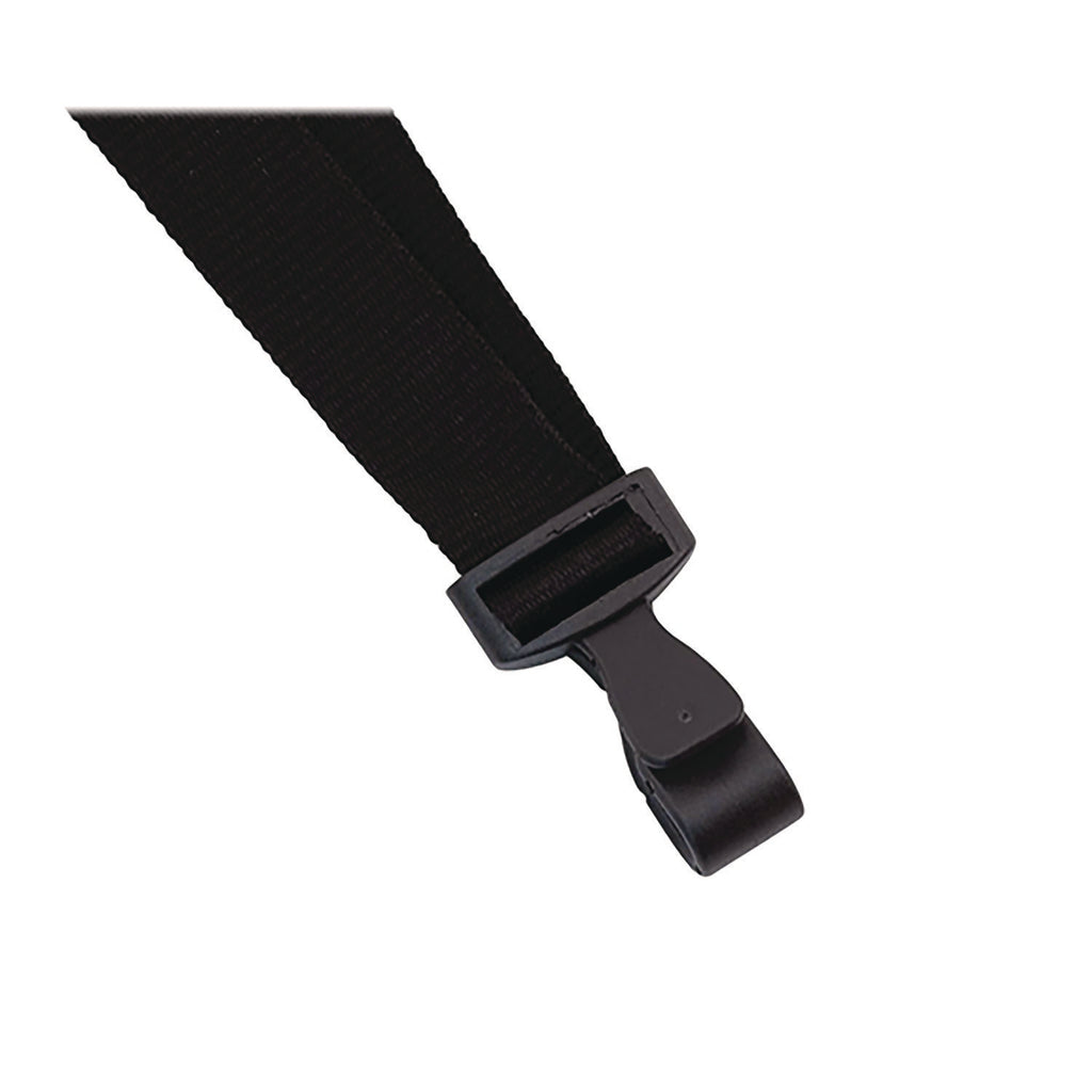 Advantus Plastic Hook Flat Breakaway Lanyard - 12 / Pack - 36" Length - Black - Plastic