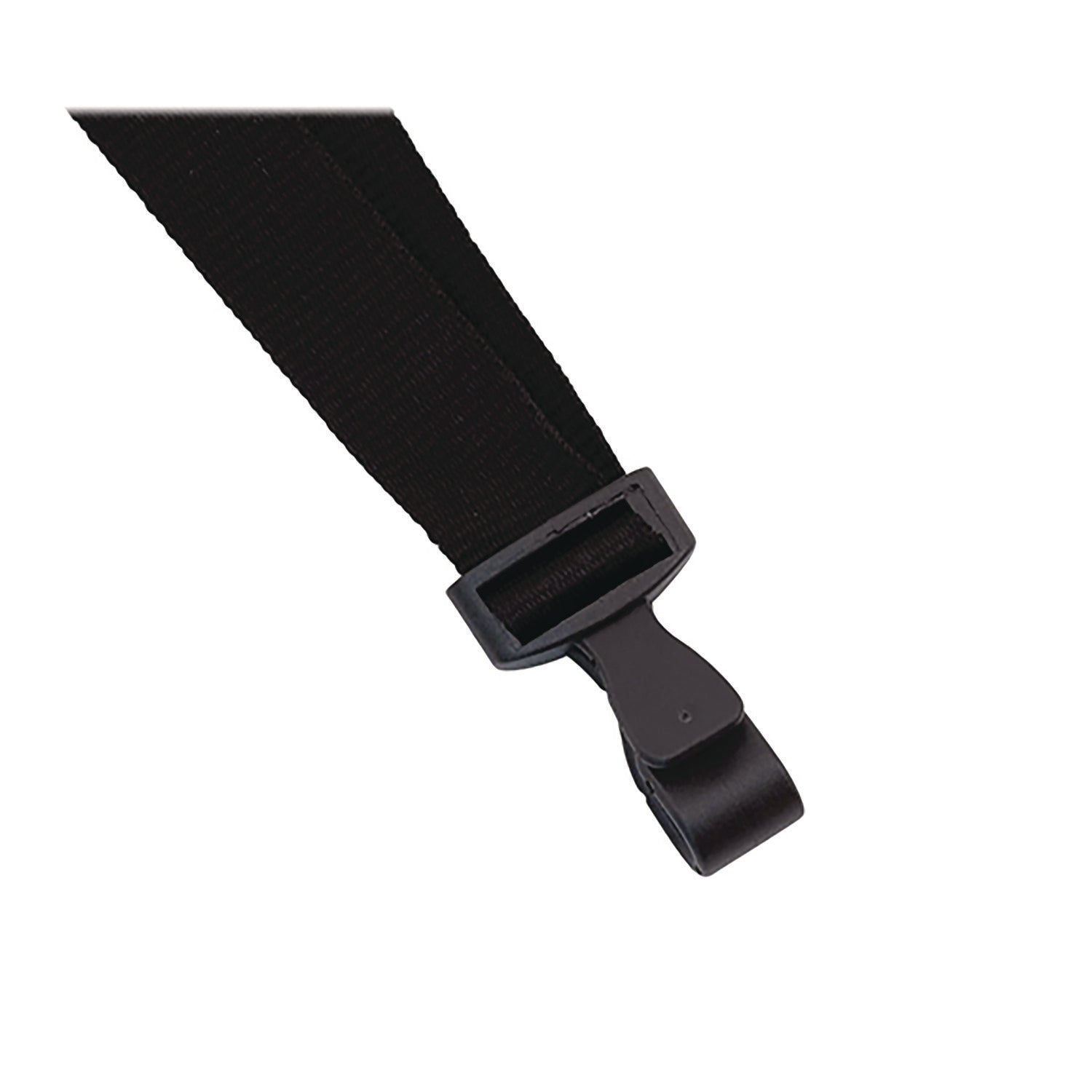 Advantus Plastic Hook Flat Breakaway Lanyard - 12 / Pack - 36" Length - Black - Plastic