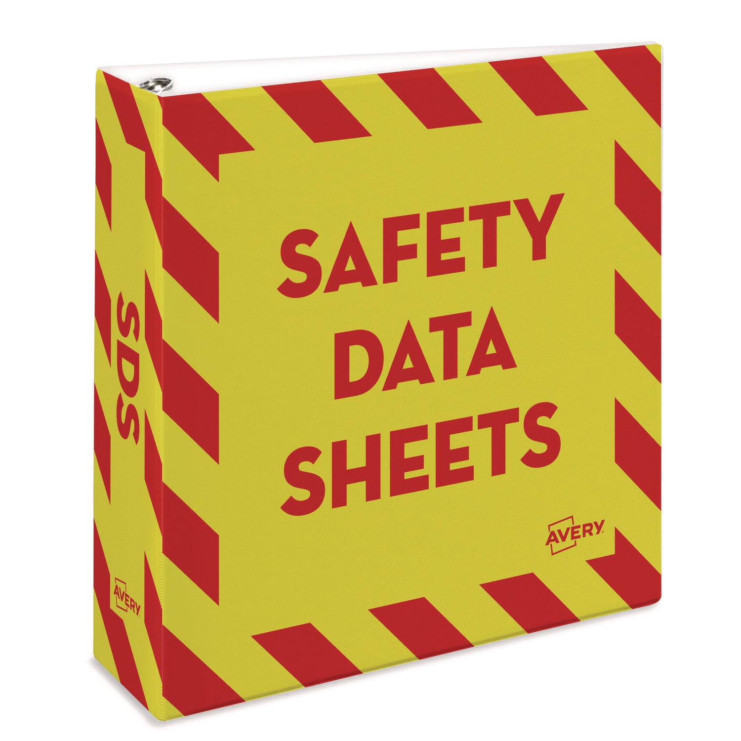 heavy-duty-preprinted-safety-data-sheet-binder-3-rings-3-capacity-11-x-85-yellow-red_ave18952 - 1
