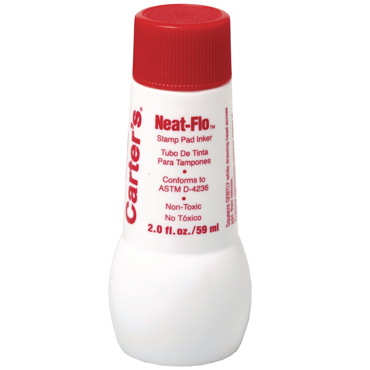 neat-flo-stamp-pad-inker-2-oz-bottle-red_ave21447ea - 1