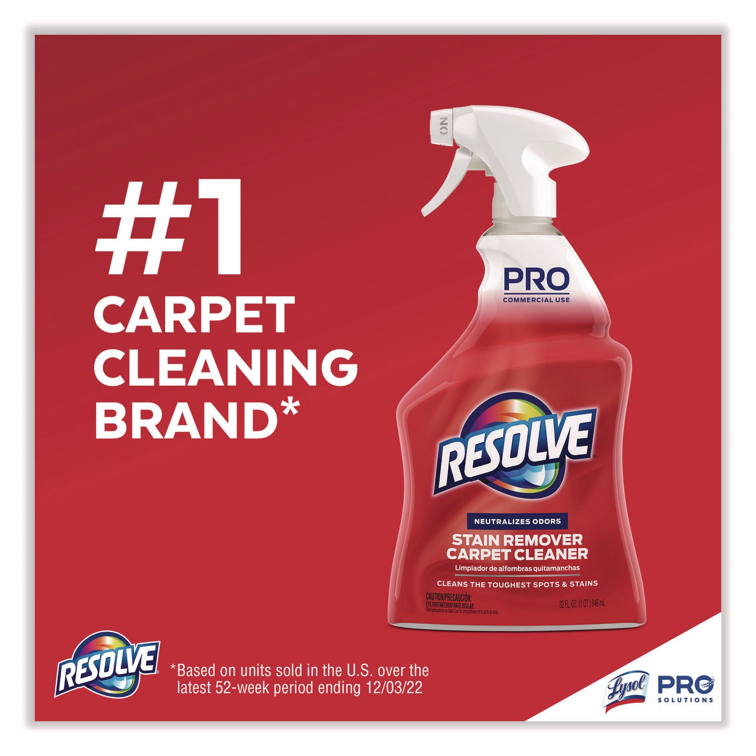 Carpet Cleaner, 32 oz Spray Bottle, 12/Carton - 