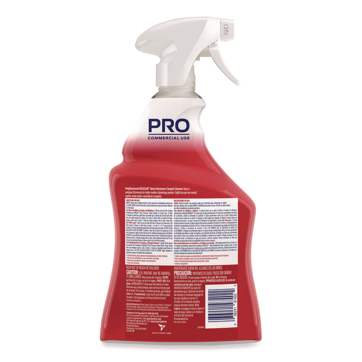 Carpet Cleaner, 32 oz Spray Bottle, 12/Carton