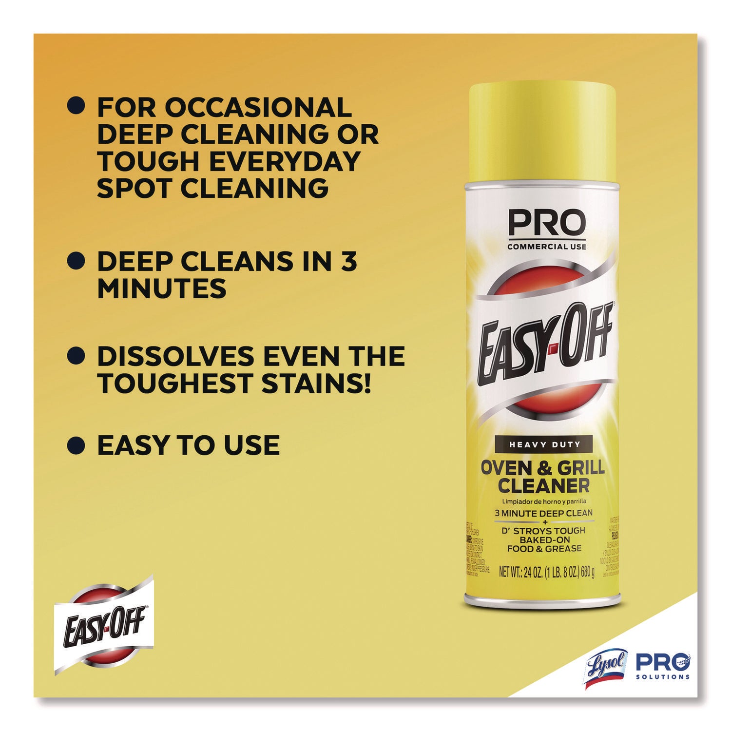 Oven and Grill Cleaner, Unscented, 24 oz Aerosol Spray