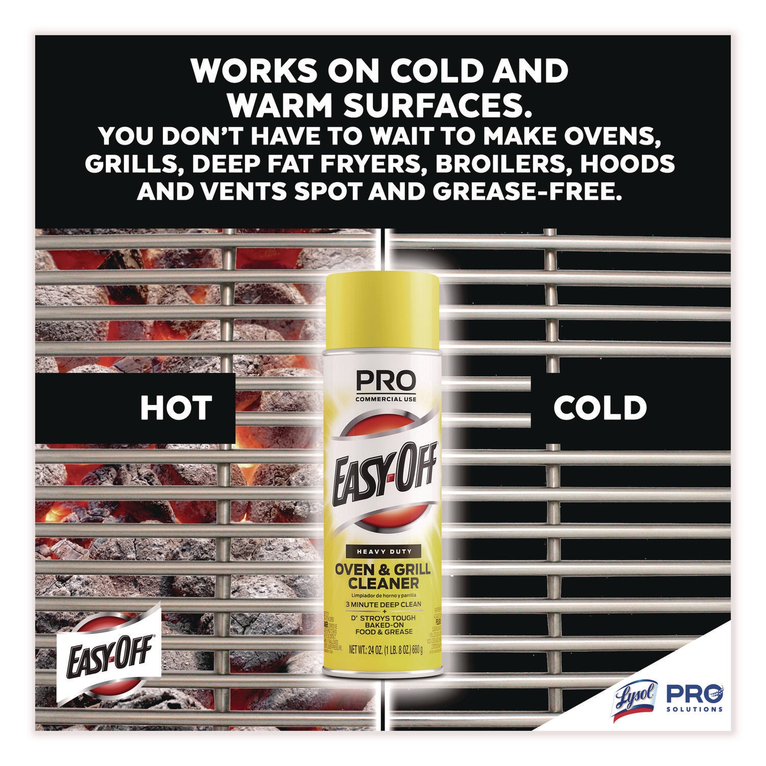 Oven and Grill Cleaner, Unscented, 24 oz Aerosol Spray