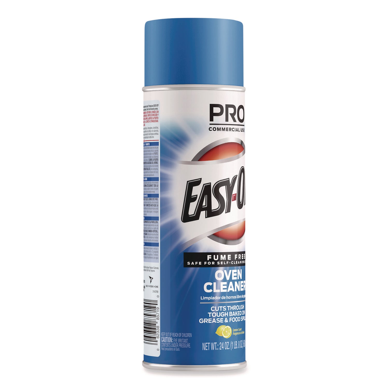 Fume Free Max Oven Cleaner, Foam, Lemon, 24 oz Aerosol Spray, 6/Carton