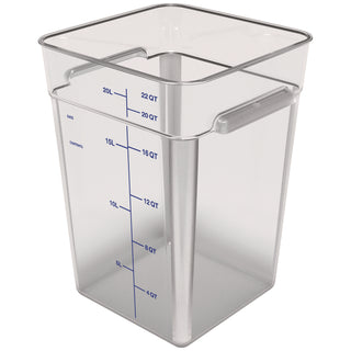 squares-polycarbonate-food-storage-container-22-qt-11-13-x-1113-x-1572-clear-plastic_cfs1195607 - 3