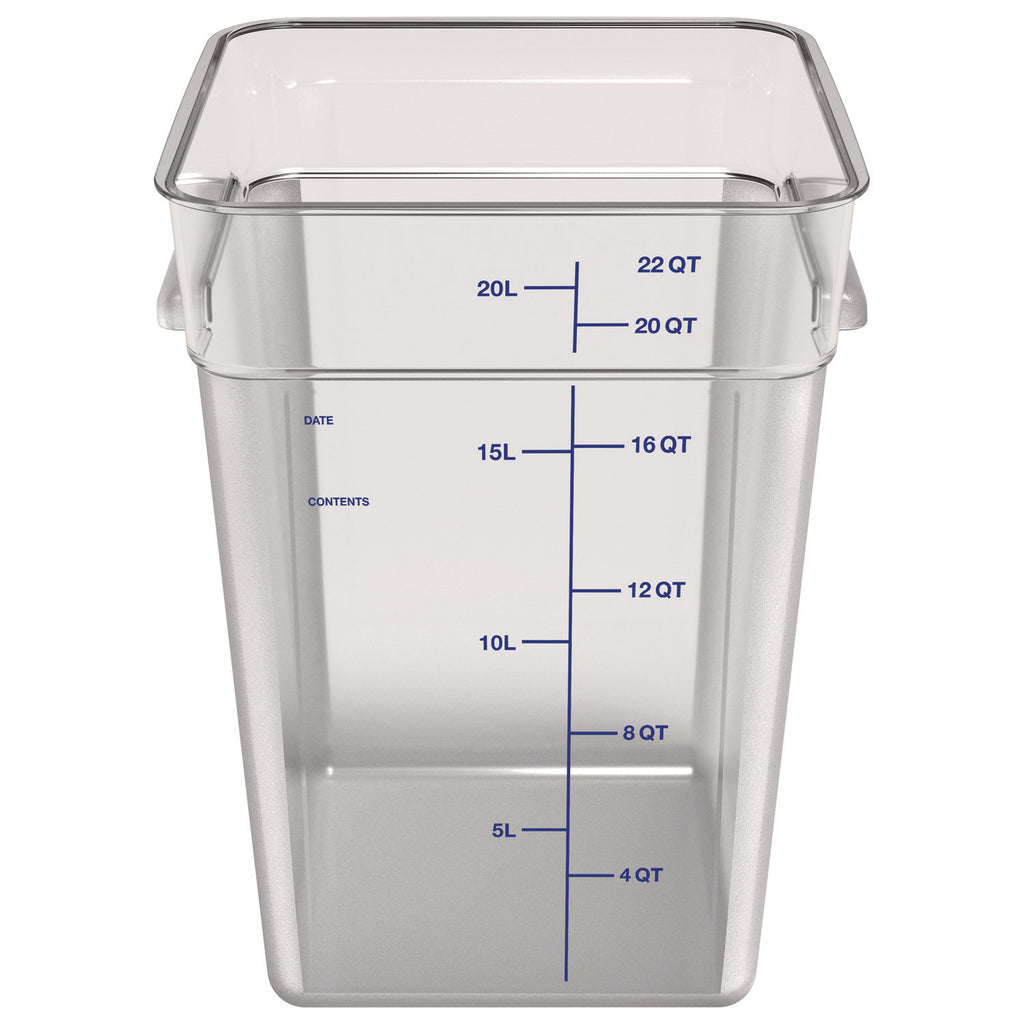 squares-polycarbonate-food-storage-container-22-qt-11-13-x-1113-x-1572-clear-plastic_cfs1195607 - 4
