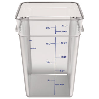squares-polycarbonate-food-storage-container-22-qt-11-13-x-1113-x-1572-clear-plastic_cfs1195607 - 4