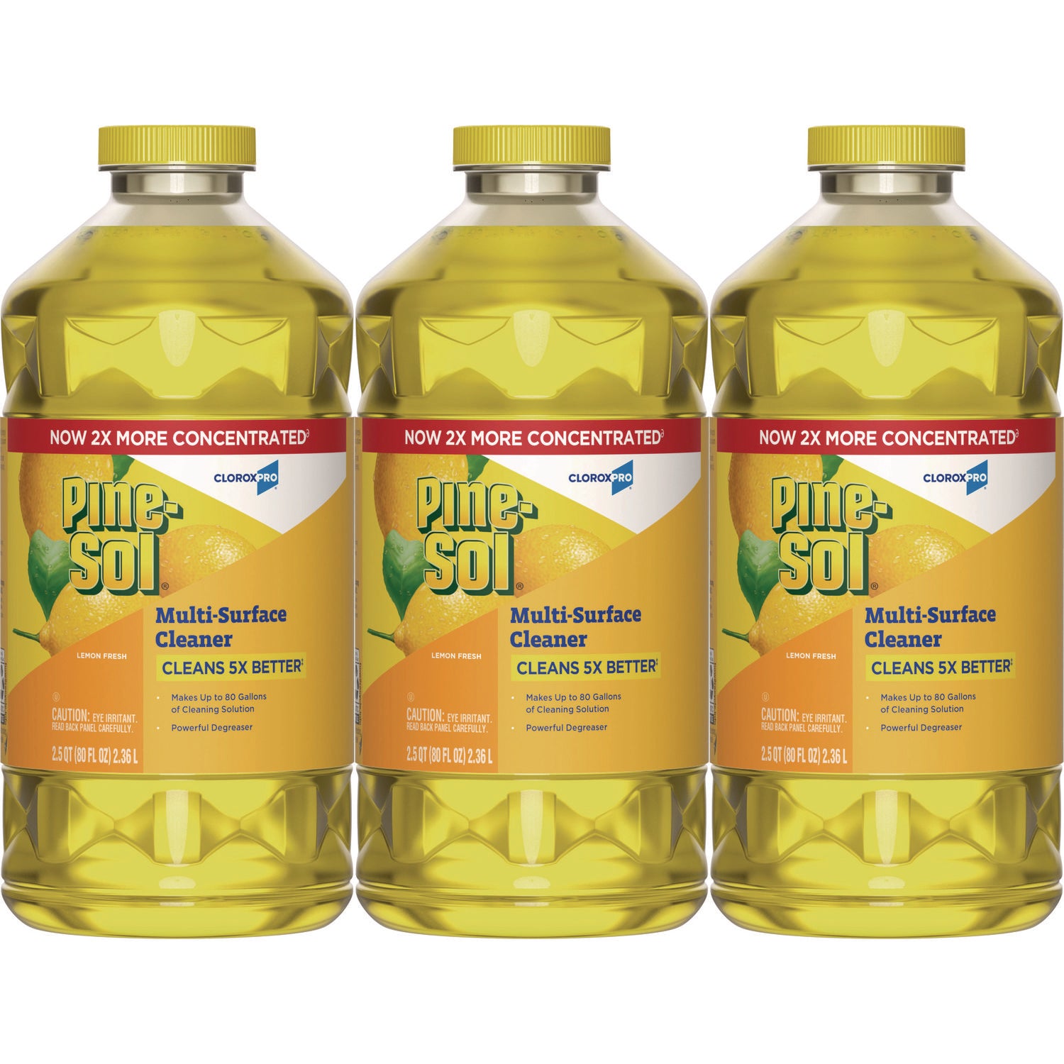 cloroxpro-multi-surface-cleaner-concentrated-lemon-fresh-scent-80-oz-bottle-3-carton_clo60607ct - 1