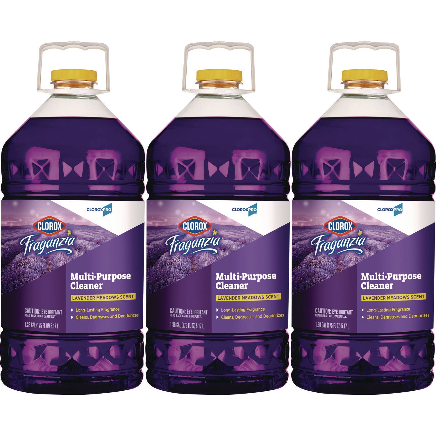 CloroxPro Fraganzia Multi-Purpose Cleaner Concentrate, Lavender Meadows Scent, 175 oz Bottle, 3/Carton - 1