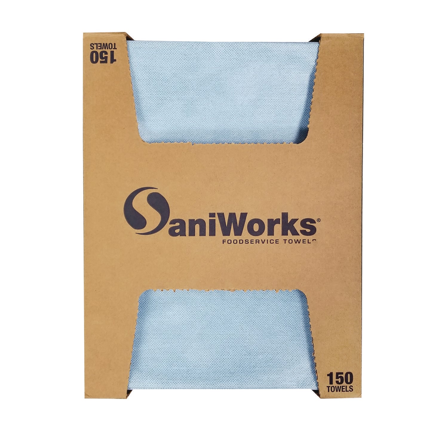 Deluxe Foodservice Wiper, 1-Ply, 13 x 21, Blue, 150/Carton